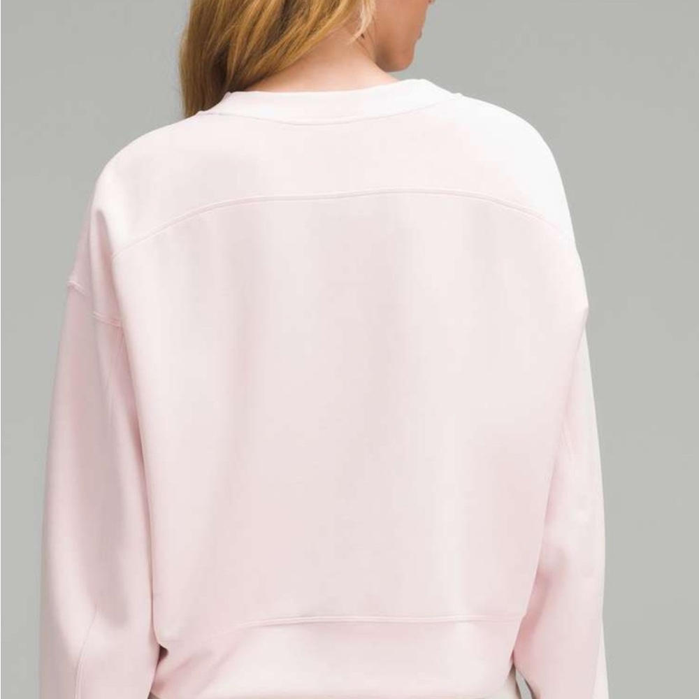 Lululemon Softstreme Perfectly Oversized Cropped Crew Soft Pink - Picture 6 of 6